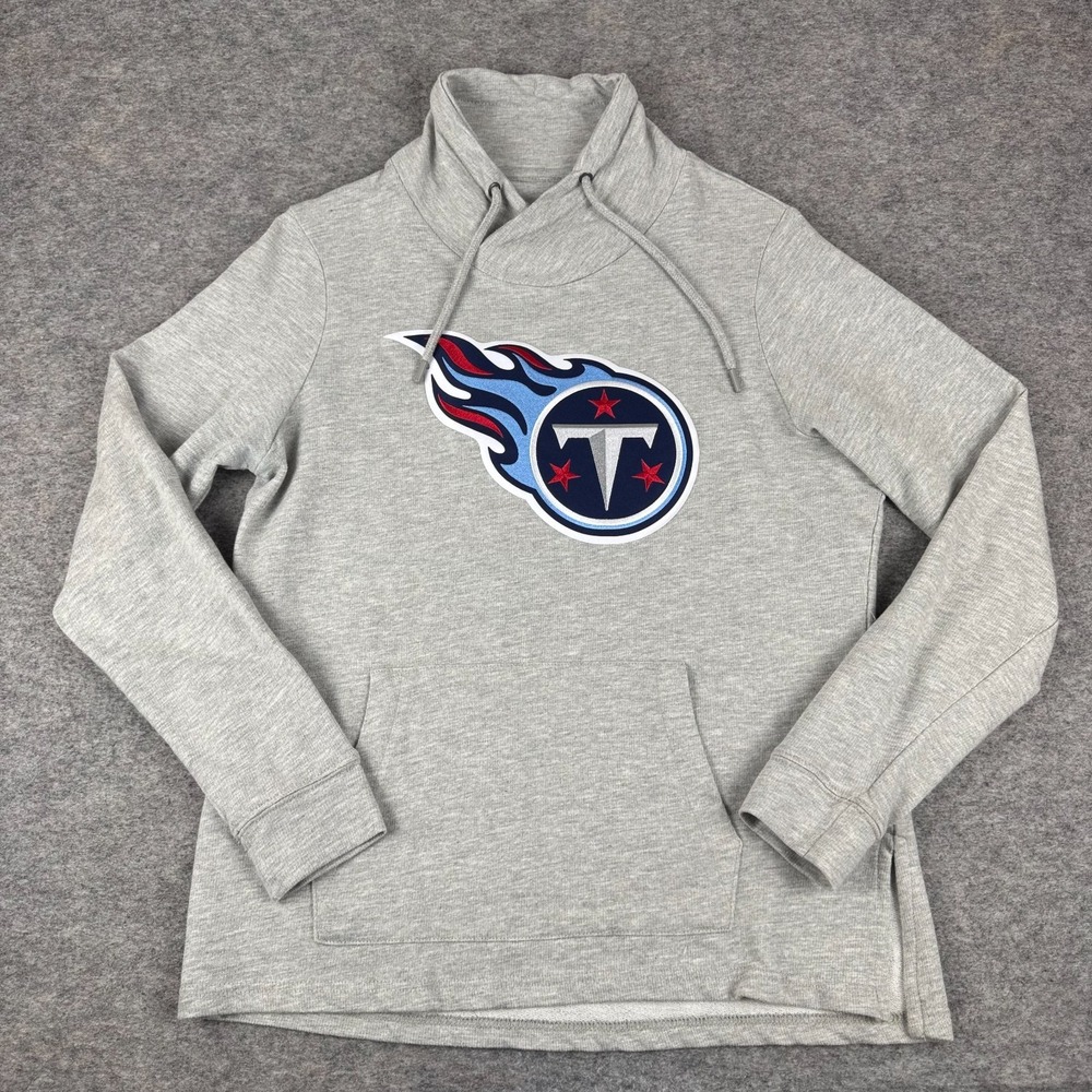 Antigua Tennessee Titans Funnel Neck Sweatshirt Gray Womens Large L‎